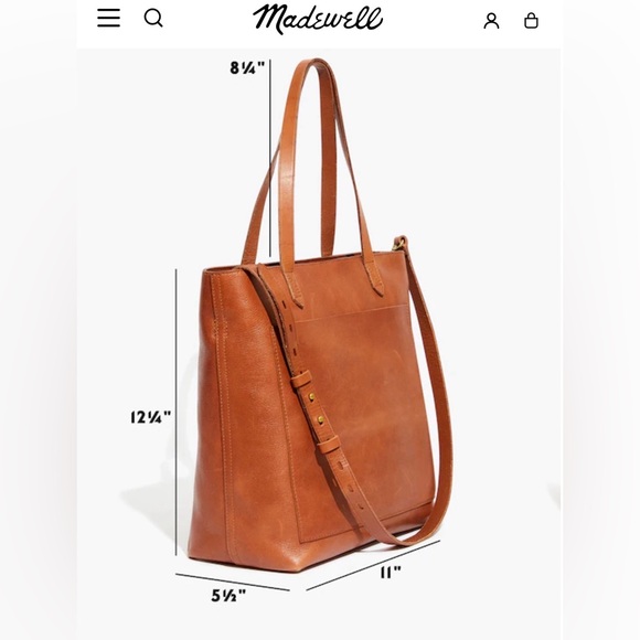 Madewell The Zip-Top Medium Transport Tote - Picture 13 of 14
